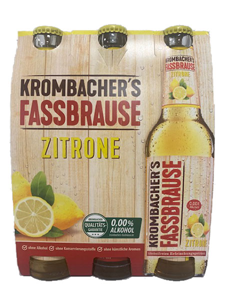 Krombacher Fassbrause Zitrone 6 x 0,33l